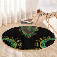 Liberia Coat of Arms Round Carpet African Dashiki Style