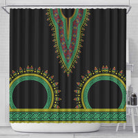 Liberia Coat of Arms Shower Curtain African Dashiki Style