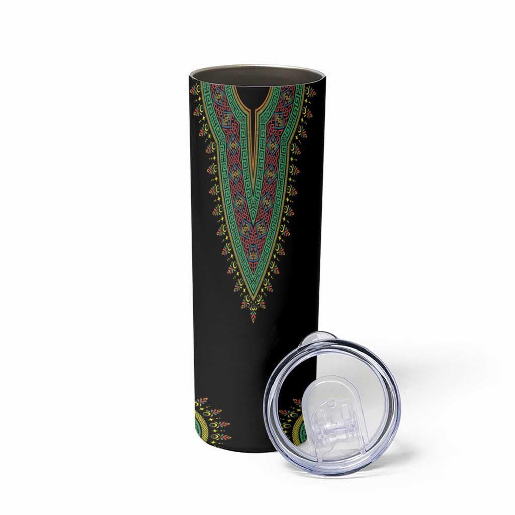 Liberia Coat of Arms Skinny Tumbler African Dashiki Style