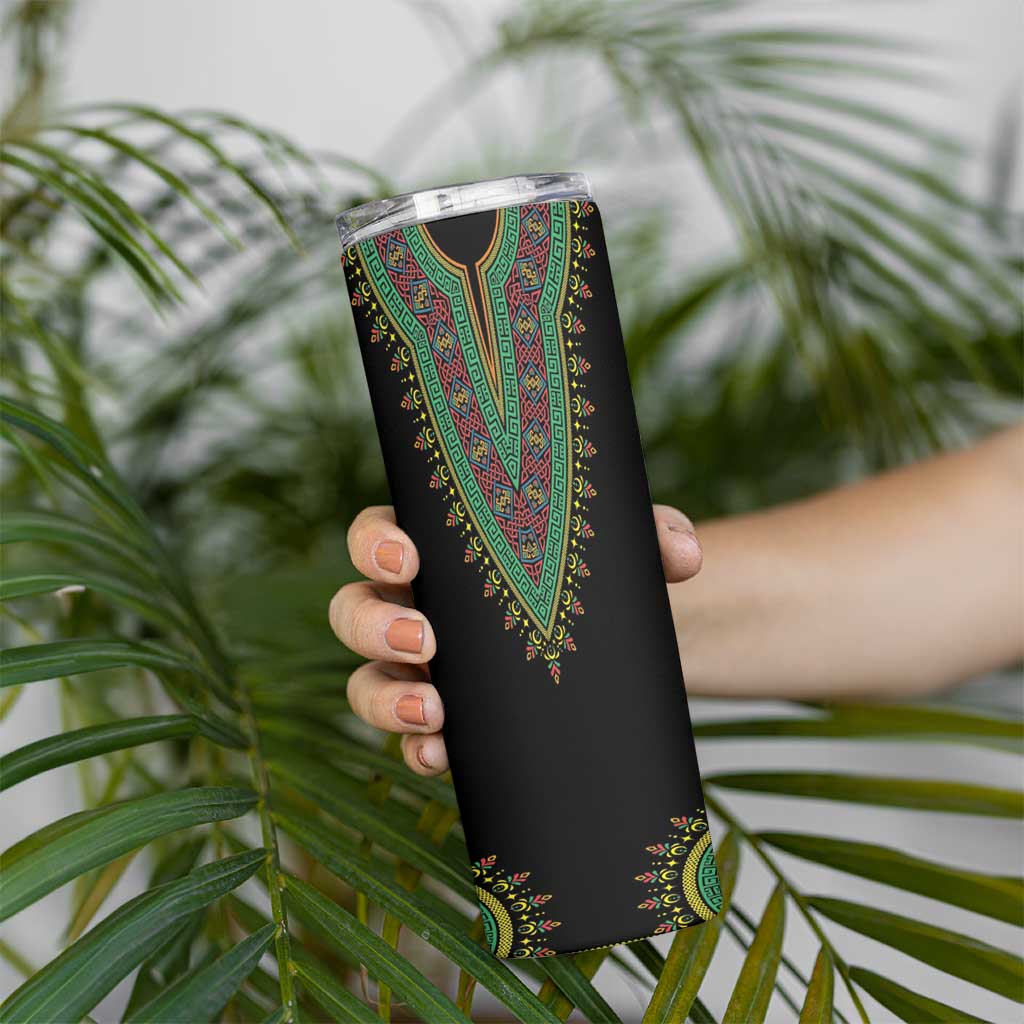 Liberia Coat of Arms Skinny Tumbler African Dashiki Style
