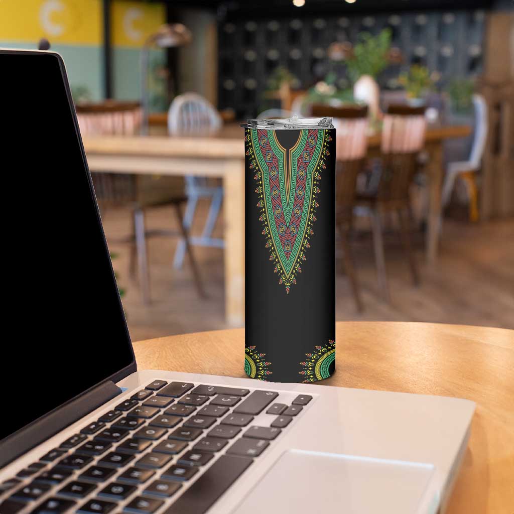 Liberia Coat of Arms Skinny Tumbler African Dashiki Style