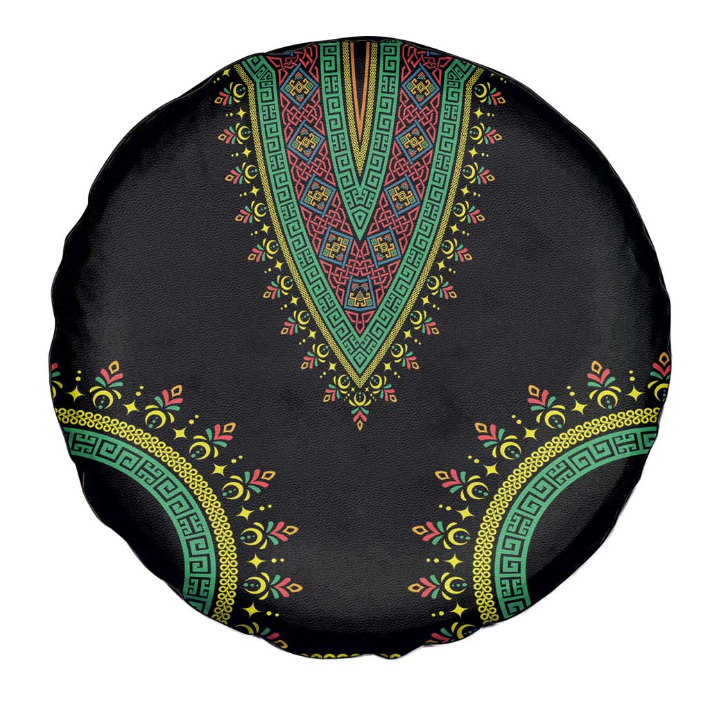 Liberia Coat of Arms Spare Tire Cover African Dashiki Style
