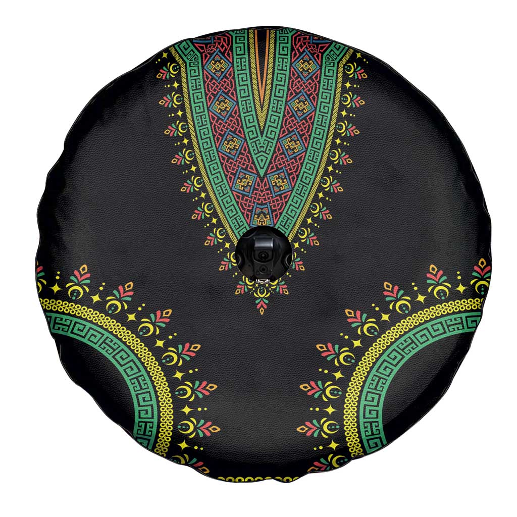 Liberia Coat of Arms Spare Tire Cover African Dashiki Style
