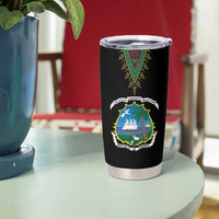 Liberia Coat of Arms Tumbler Cup African Dashiki Style