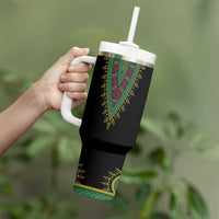 Liberia Coat of Arms Tumbler With Handle African Dashiki Style