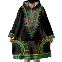 Liberia Coat of Arms Wearable Blanket Hoodie African Dashiki Style