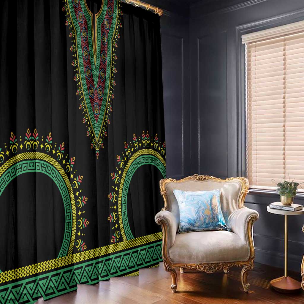 Liberia Coat of Arms Window Curtain African Dashiki Style