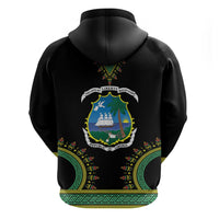 Liberia Coat of Arms Zip Hoodie African Dashiki Style