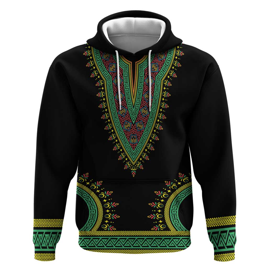 Liberia Coat of Arms Zip Hoodie African Dashiki Style
