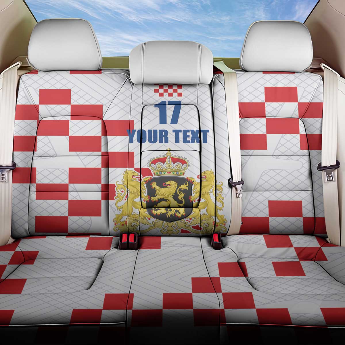 Netherlands North Brabant Province Custom Back Car Seat Cover