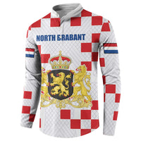 Netherlands North Brabant Province Custom Button Sweatshirt