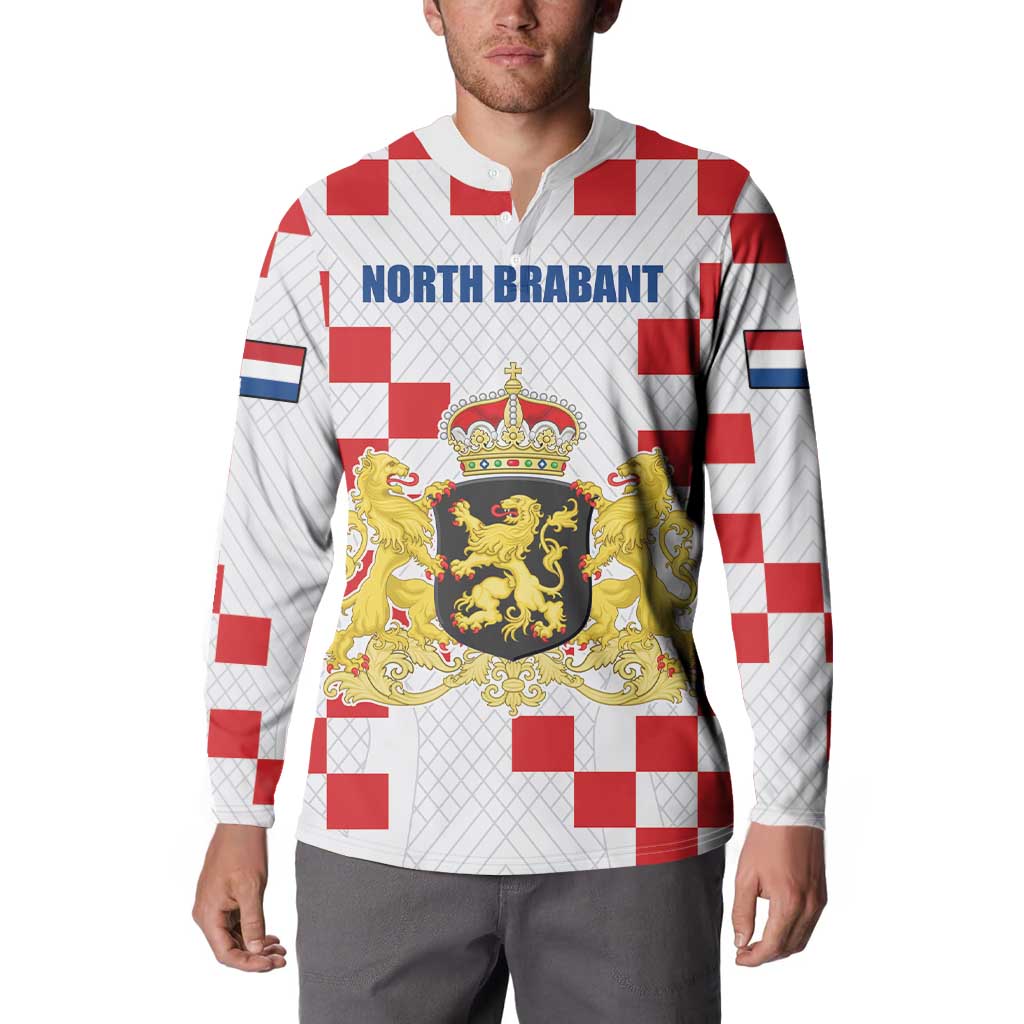 Netherlands North Brabant Province Custom Button Sweatshirt