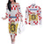 Netherlands North Brabant Province Custom Couples Matching Off The Shoulder Long Sleeve Dress and Long Sleeve Button Shirt