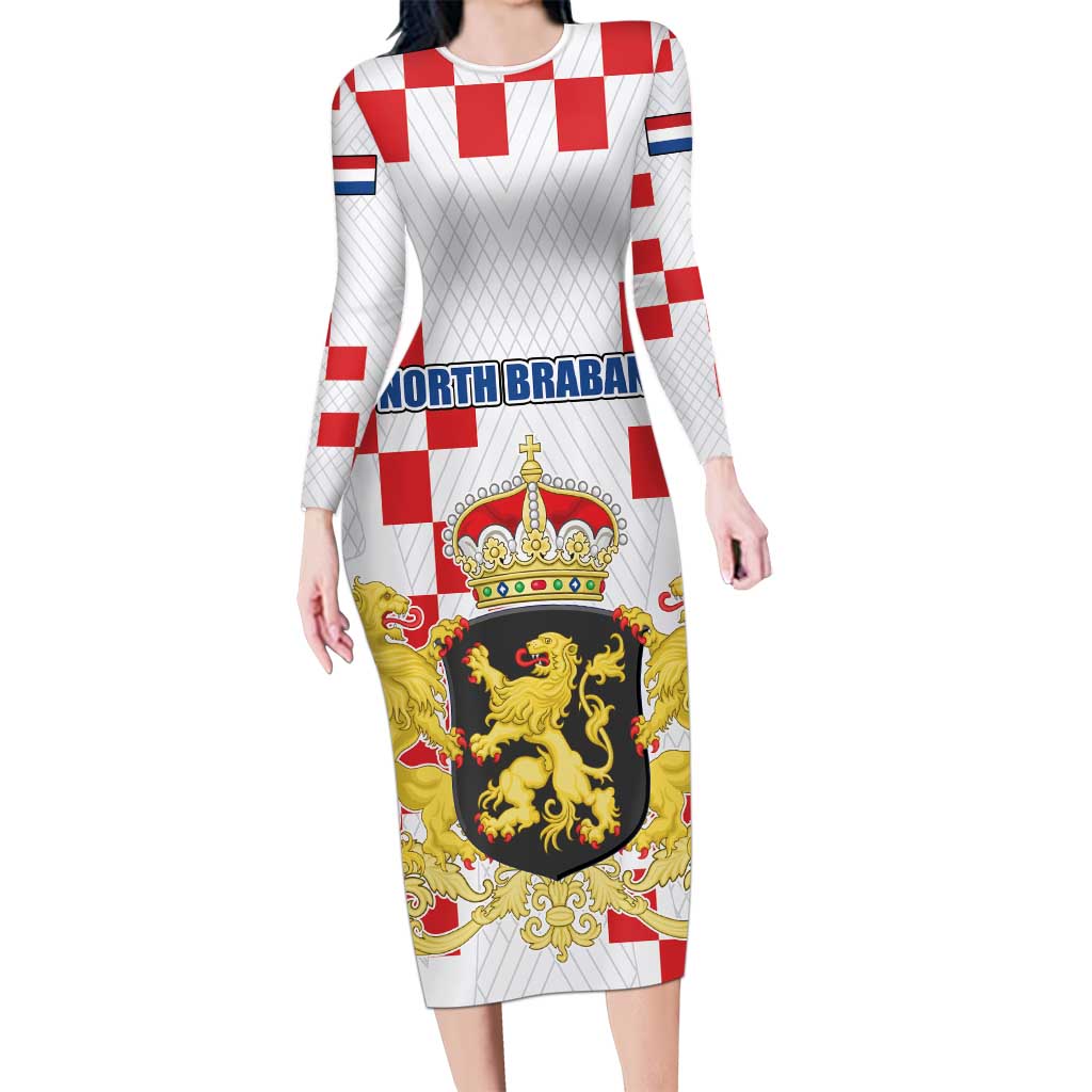 Netherlands North Brabant Province Custom Family Matching Long Sleeve Bodycon Dress and Hawaiian Shirt