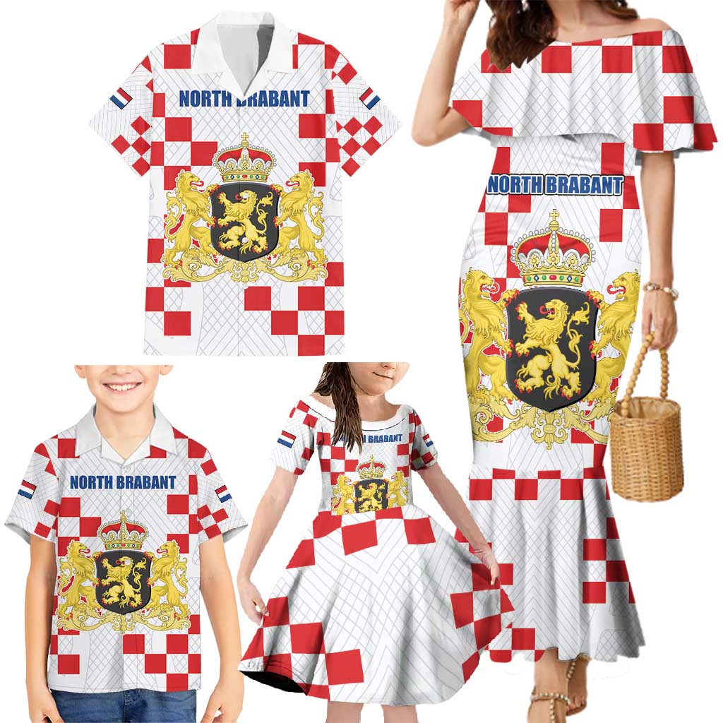 Netherlands North Brabant Province Custom Family Matching Mermaid Dress and Hawaiian Shirt