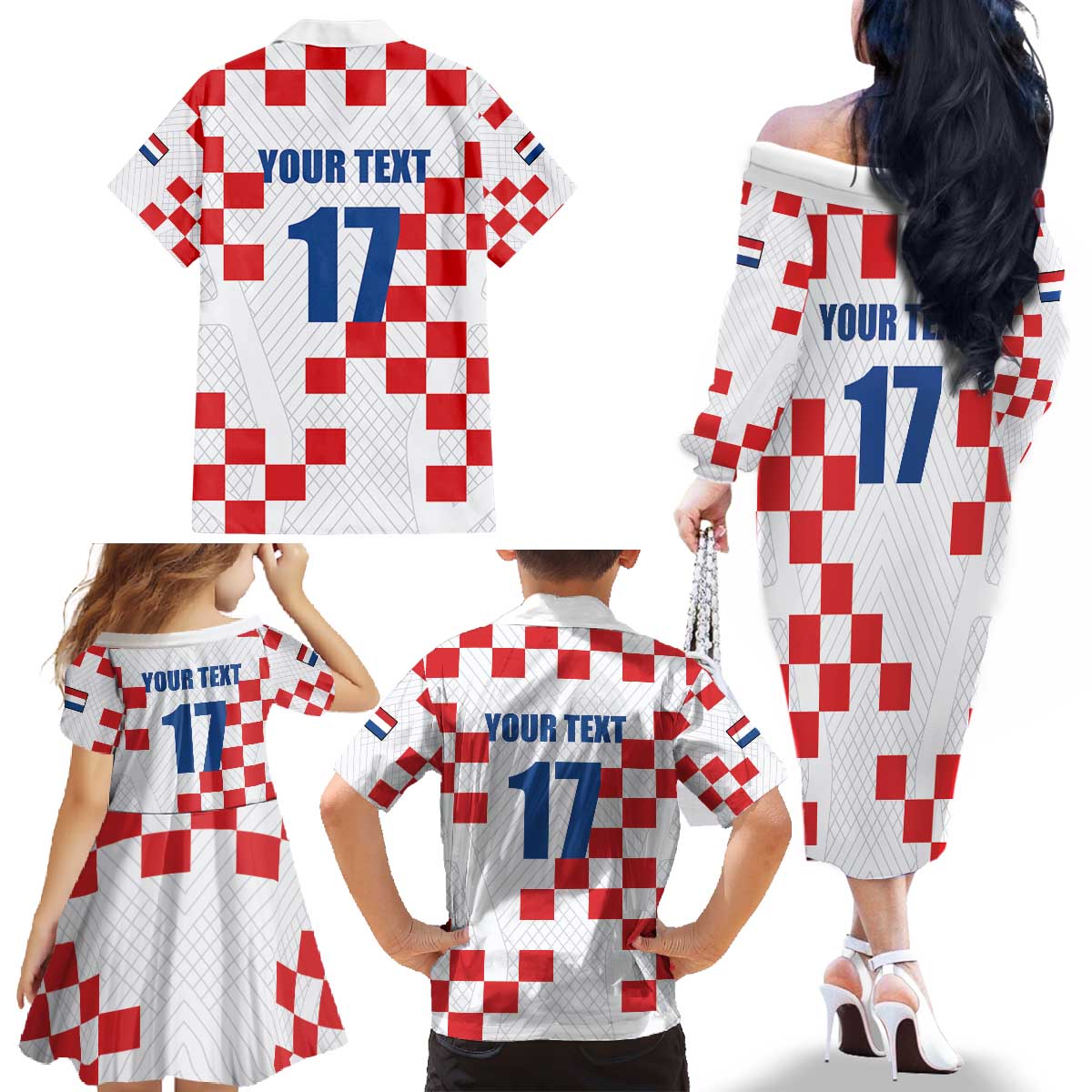 Netherlands North Brabant Province Custom Family Matching Off The Shoulder Long Sleeve Dress and Hawaiian Shirt