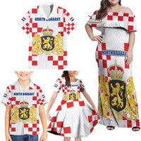 Netherlands North Brabant Province Custom Family Matching Off Shoulder Maxi Dress and Hawaiian Shirt