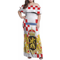 Netherlands North Brabant Province Custom Family Matching Off Shoulder Maxi Dress and Hawaiian Shirt