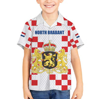 Netherlands North Brabant Province Custom Family Matching Off Shoulder Short Dress and Hawaiian Shirt