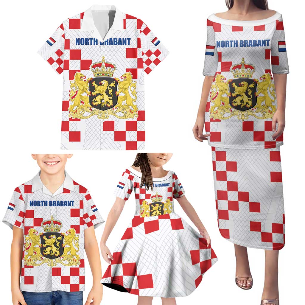 Netherlands North Brabant Province Custom Family Matching Puletasi and Hawaiian Shirt