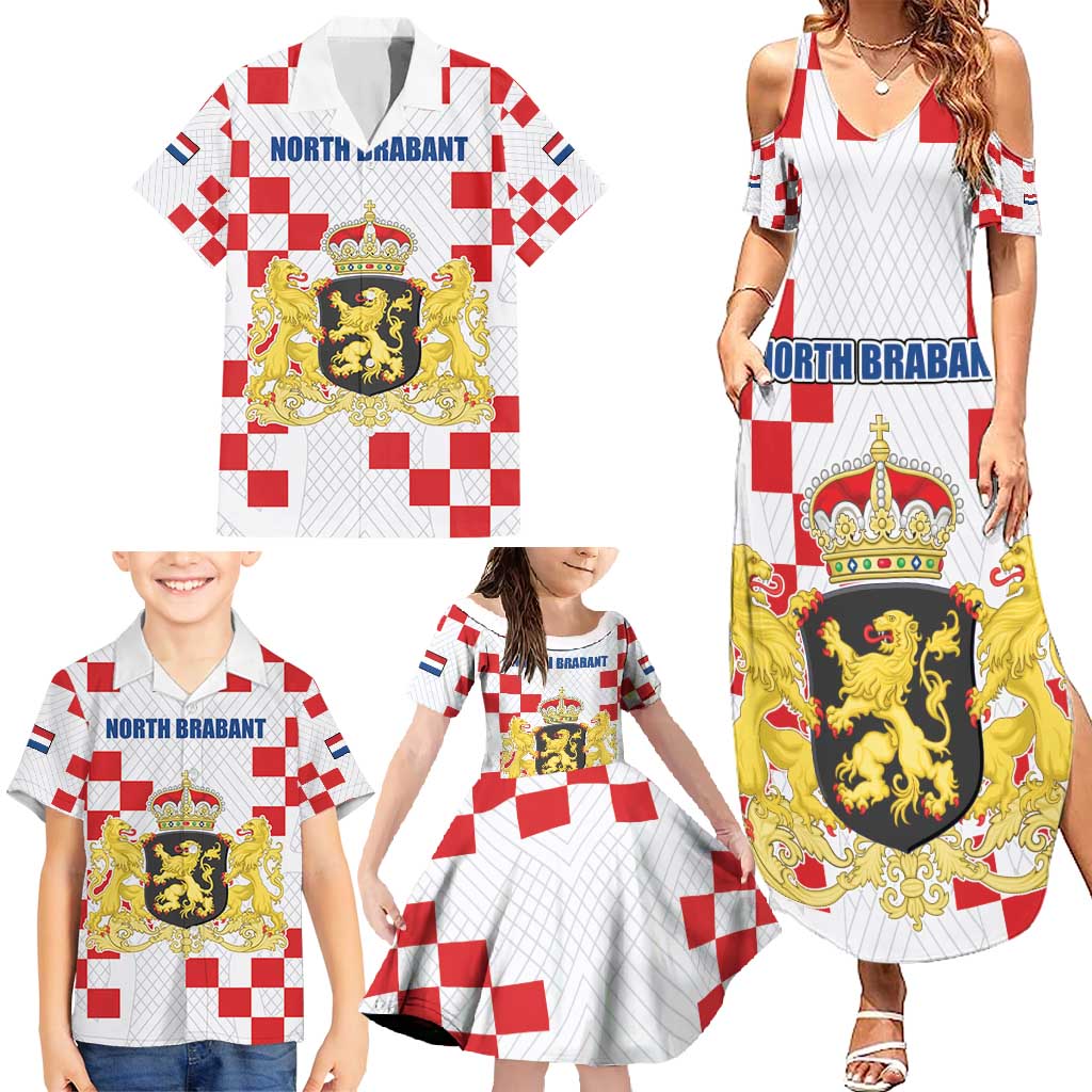 Netherlands North Brabant Province Custom Family Matching Summer Maxi Dress and Hawaiian Shirt