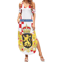 Netherlands North Brabant Province Custom Family Matching Summer Maxi Dress and Hawaiian Shirt