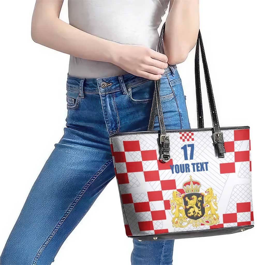 Netherlands North Brabant Province Custom Leather Tote Bag