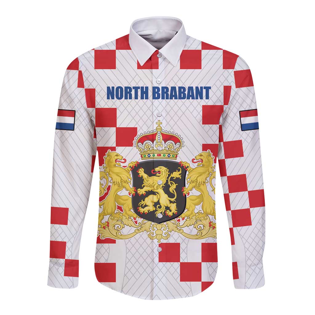 Netherlands North Brabant Province Custom Long Sleeve Button Shirt