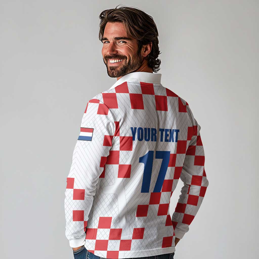 Netherlands North Brabant Province Custom Long Sleeve Polo Shirt