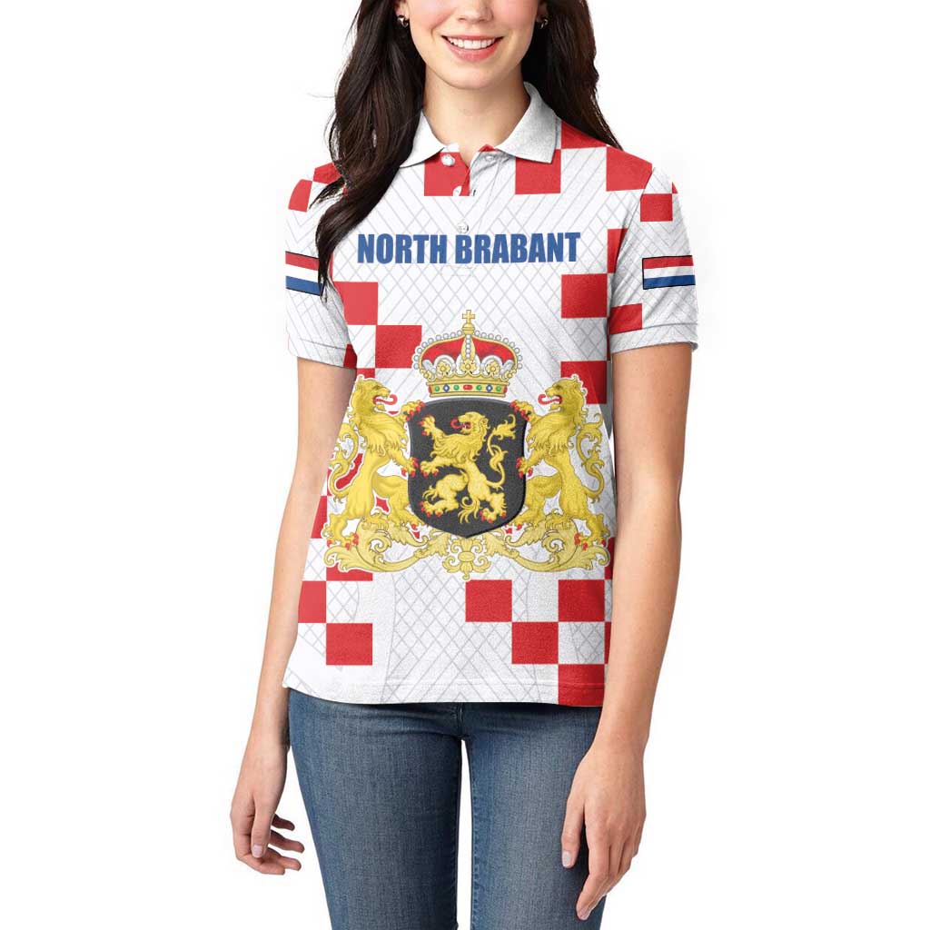 Netherlands North Brabant Province Custom Women Polo Shirt