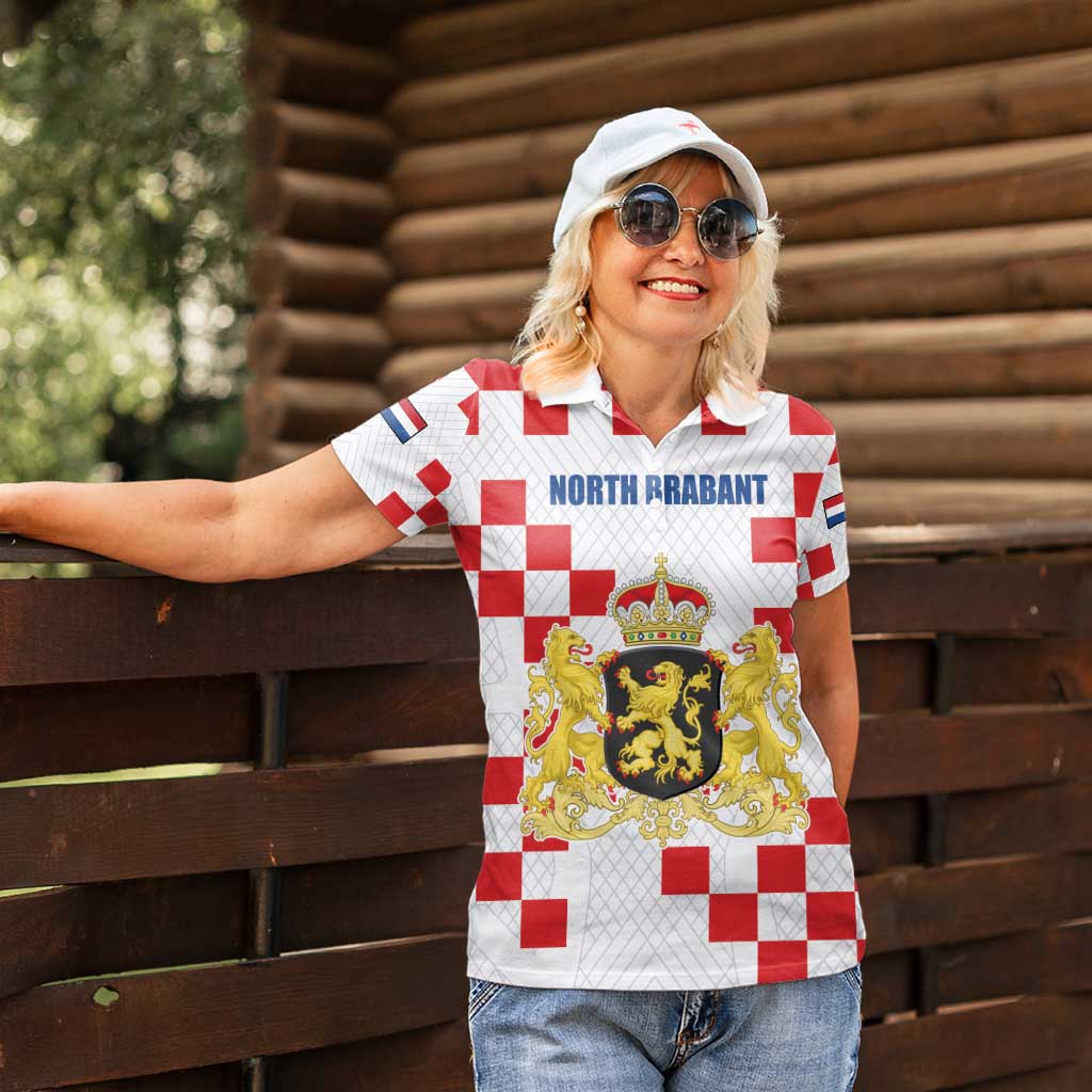 Netherlands North Brabant Province Custom Women Polo Shirt