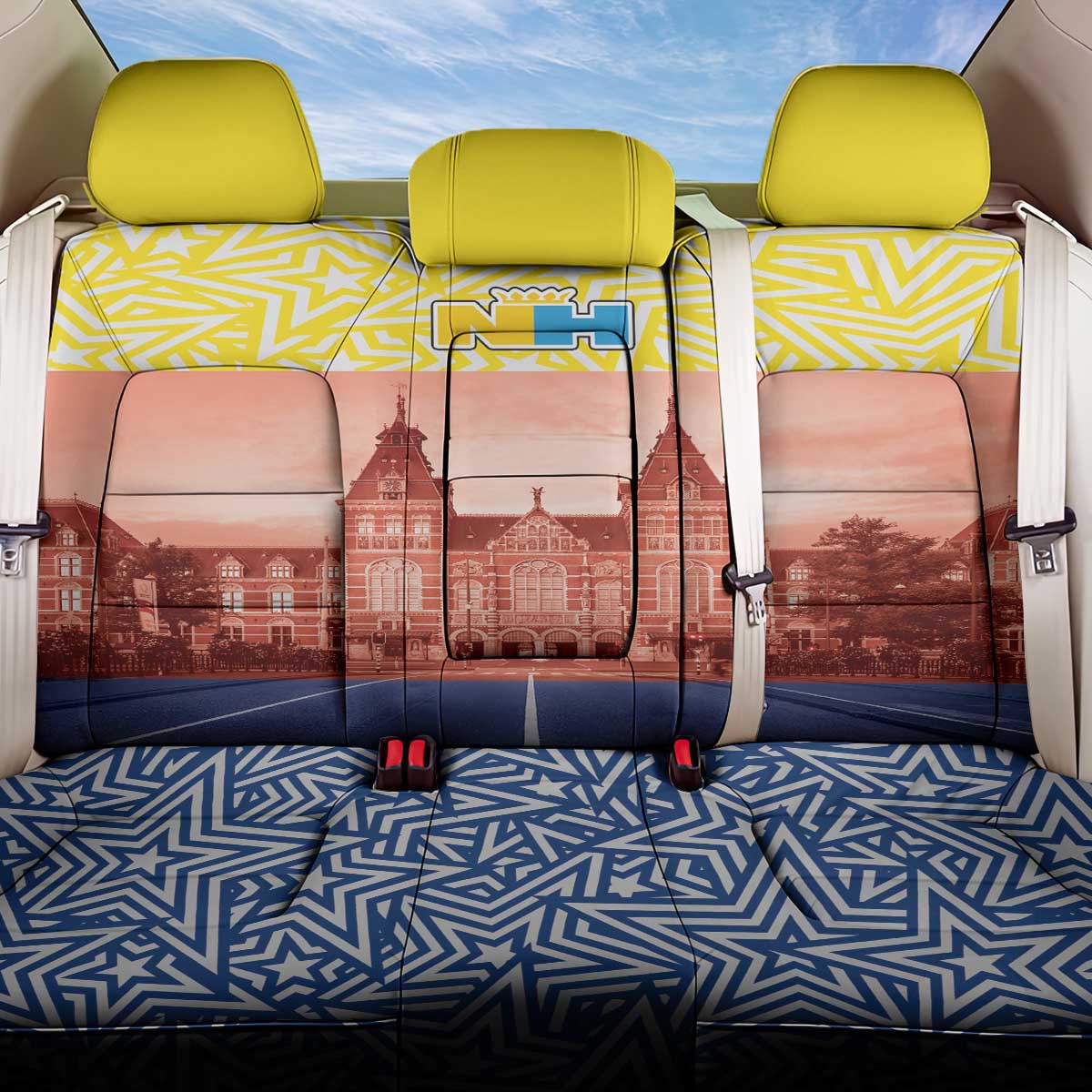 Netherlands North Holland Province Back Car Seat Cover Flag Style