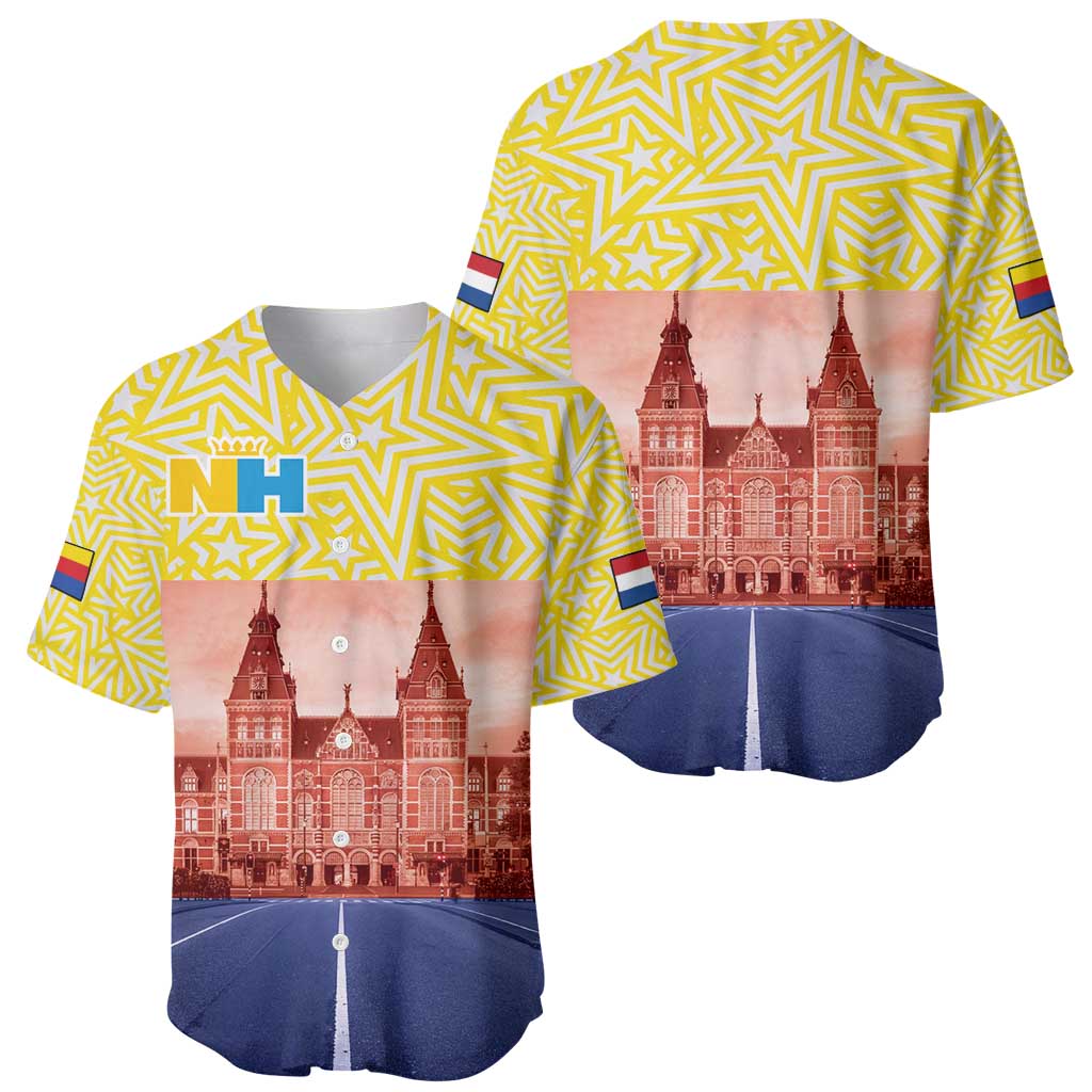 Netherlands North Holland Province Baseball Jersey Flag Style