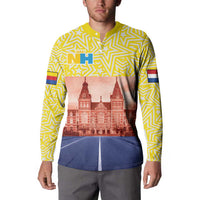 Netherlands North Holland Province Button Sweatshirt Flag Style