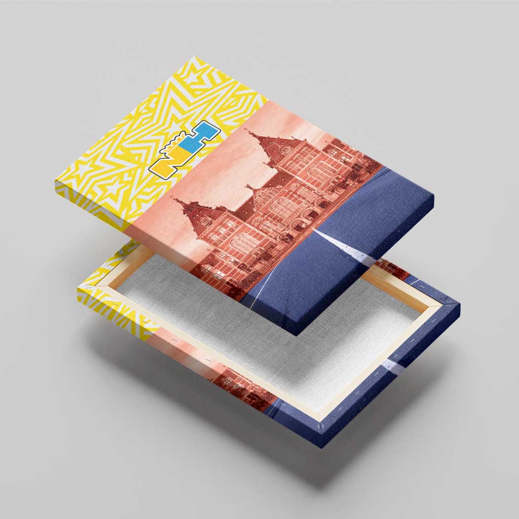 Netherlands North Holland Province Canvas Wall Art Flag Style