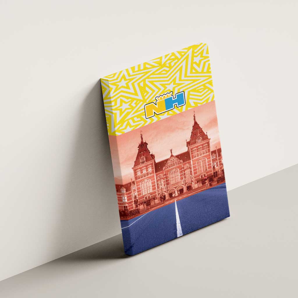 Netherlands North Holland Province Canvas Wall Art Flag Style