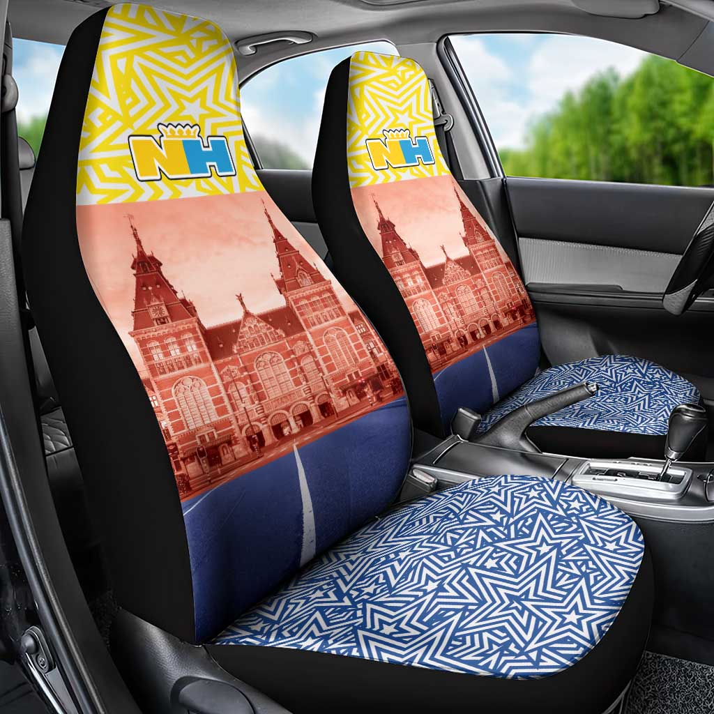 Netherlands North Holland Province Car Seat Cover Flag Style