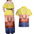 Netherlands North Holland Province Couples Matching Off Shoulder Maxi Dress and Hawaiian Shirt Flag Style