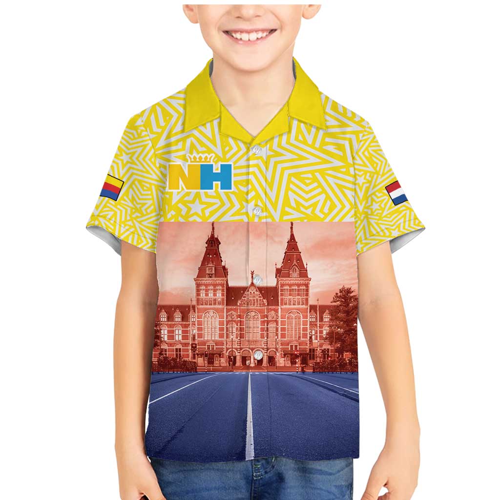Netherlands North Holland Province Family Matching Mermaid Dress and Hawaiian Shirt Flag Style