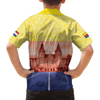 Netherlands North Holland Province Family Matching Off The Shoulder Long Sleeve Dress and Hawaiian Shirt Flag Style