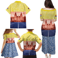 Netherlands North Holland Province Family Matching Puletasi and Hawaiian Shirt Flag Style