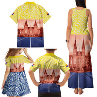 Netherlands North Holland Province Family Matching Tank Maxi Dress and Hawaiian Shirt Flag Style