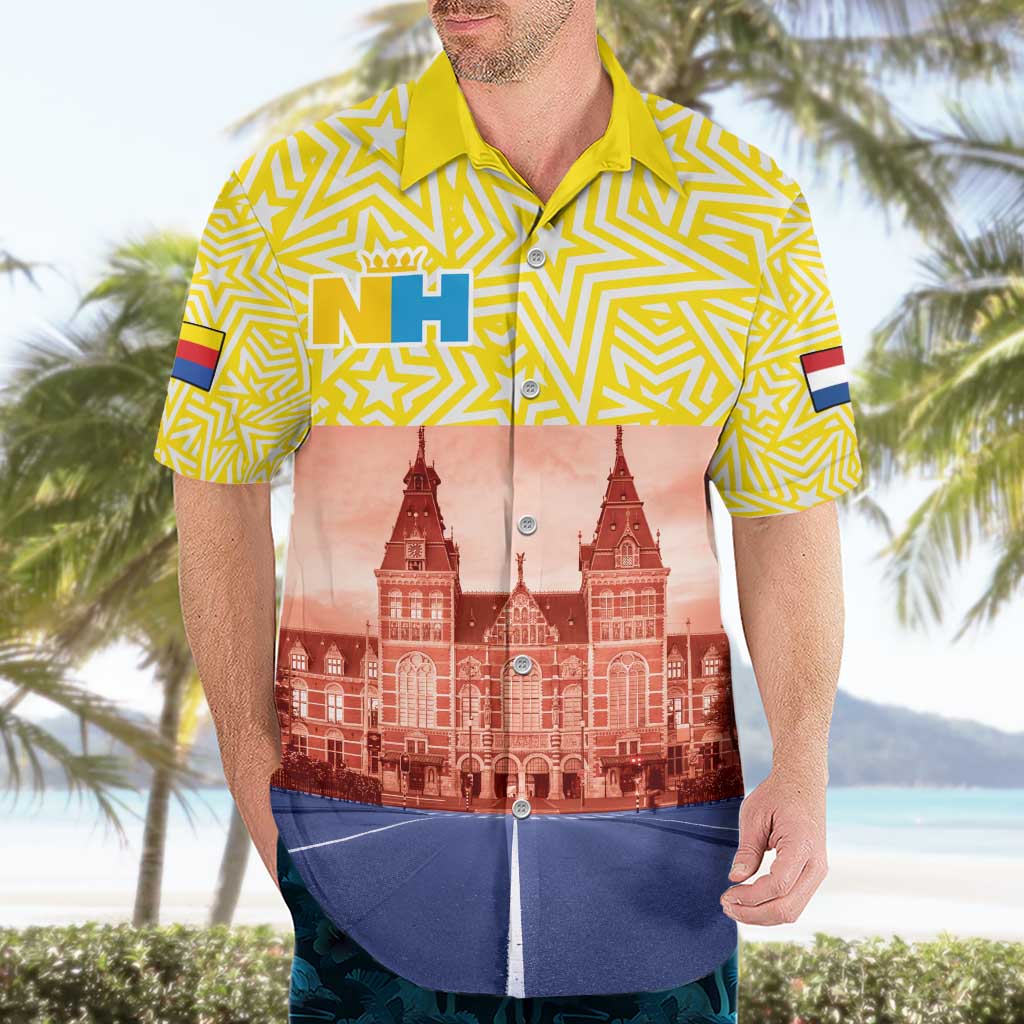 Netherlands North Holland Province Hawaiian Shirt Flag Style