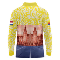 Netherlands North Holland Province Long Sleeve Polo Shirt Flag Style