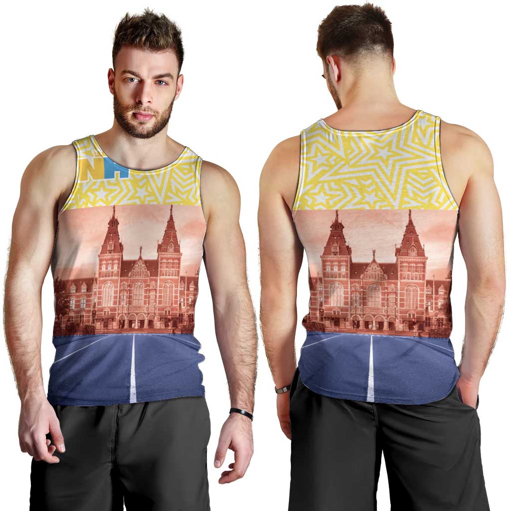 Netherlands North Holland Province Men Tank Top Flag Style