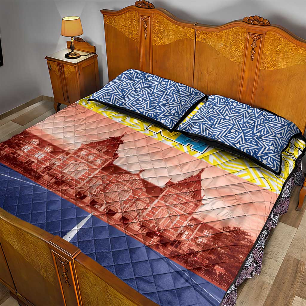 Netherlands North Holland Province Quilt Bed Set Flag Style