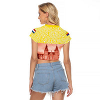 Netherlands North Holland Province Raglan Cropped T Shirt Flag Style