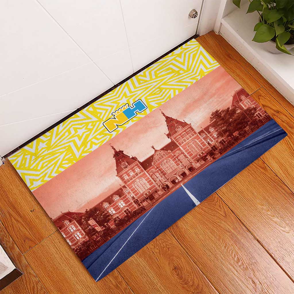 Netherlands North Holland Province Rubber Doormat Flag Style