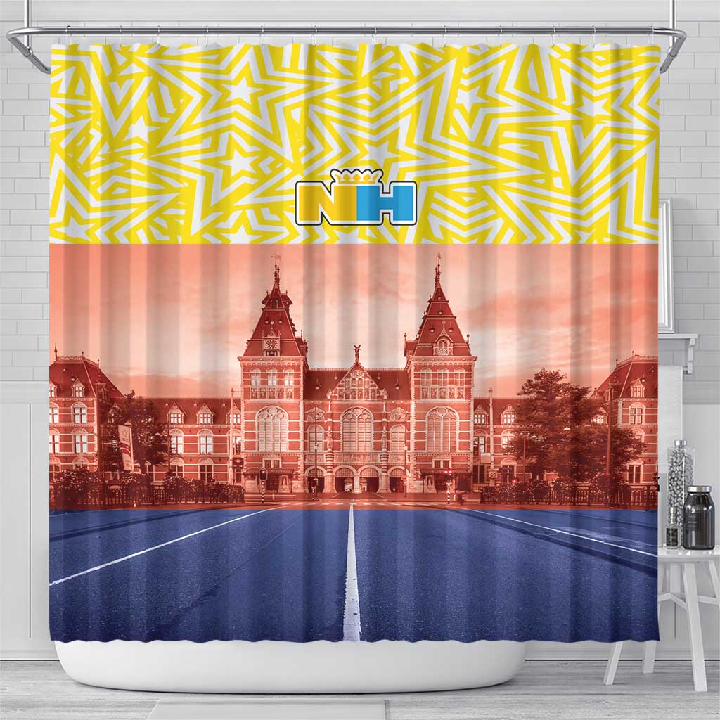 Netherlands North Holland Province Shower Curtain Flag Style