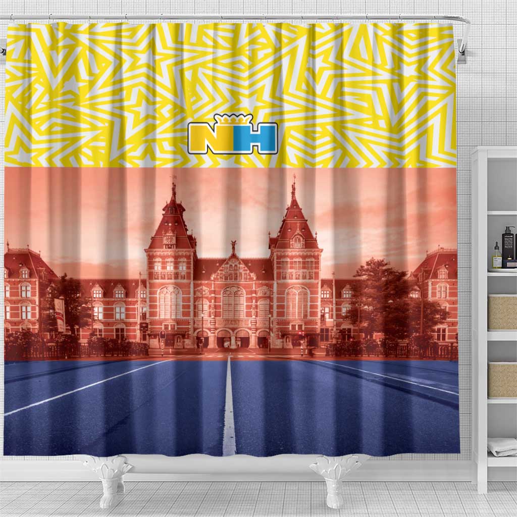 Netherlands North Holland Province Shower Curtain Flag Style